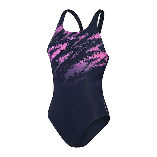 Speedo Спортивный купальник Hyperboom Placement Muscleback navy/pink