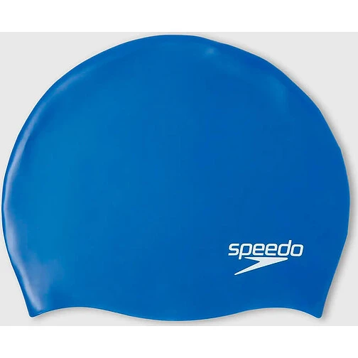 Speedo Шапочка для плавания Plain Moulded Silicone Cap JR blue