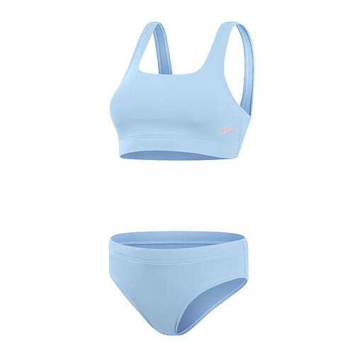 Speedo Раздельный купальник Textured Deep U-Back 2PC Blue