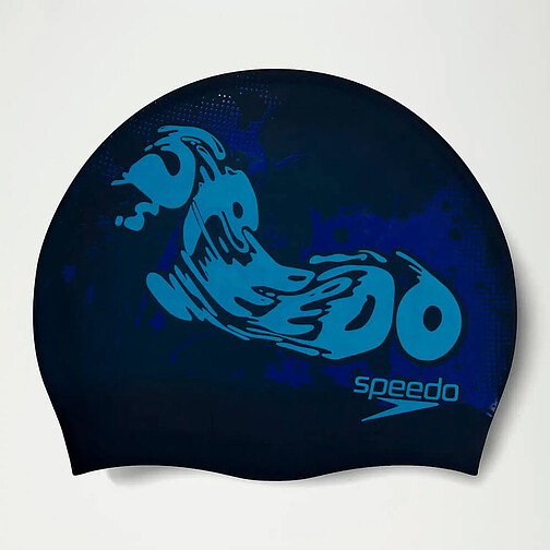 Speedo Шапочка для плавания Junior Logo Placement Cap blue/blue