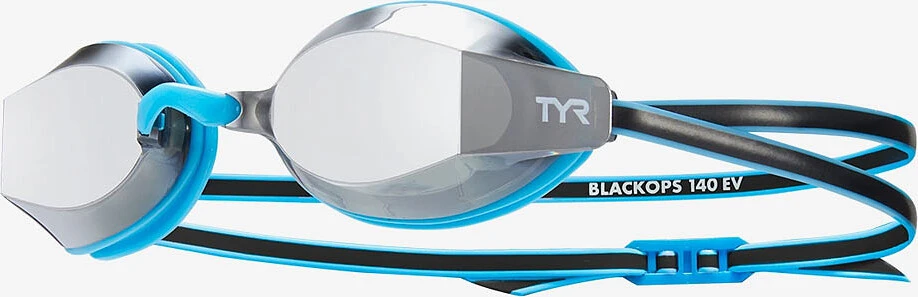 TYR Очки для плавания подростковые Youth Black Ops 140 EV Mirrored Racing Blue/Black
