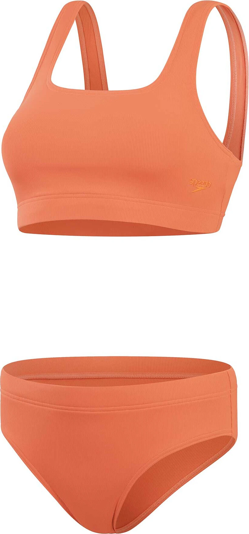 Speedo Раздельный купальник Textured Deep U-Back 2PC Brown/Orange