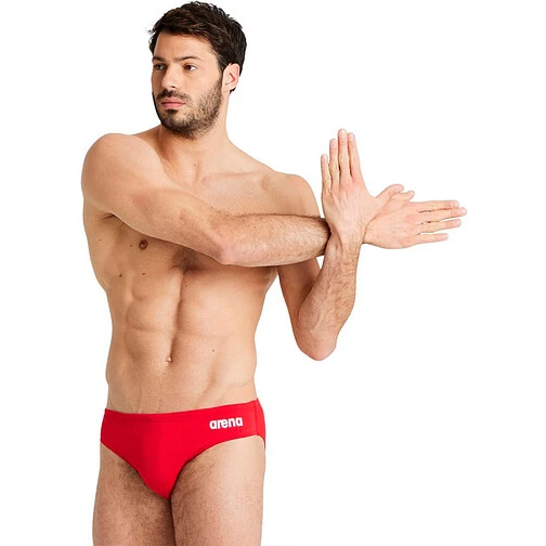 Arena Плавки спортивные TEAM SWIM BRIEF SOLID red-white
