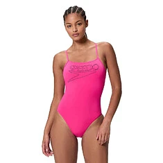 Speedo Купальник Endurance+ Logo Thin Strap Swimsuit Pink