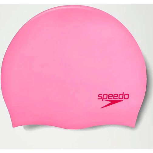 Speedo Шапочка для плавания Plain Moulded Silicone Cap JR pink