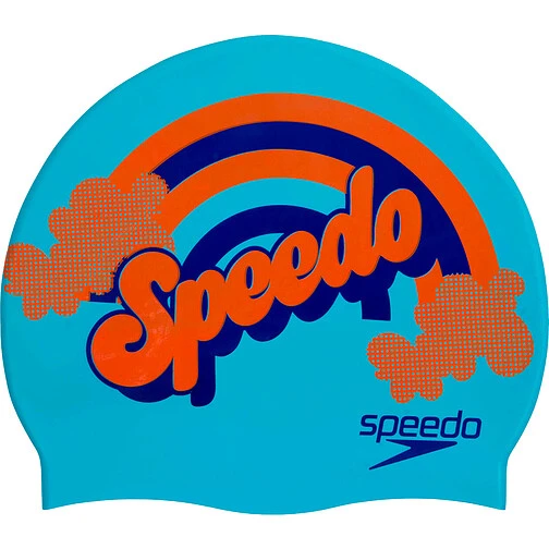 Speedo Шапочка для плавания Slogan Print Cap JR blue/navy
