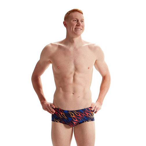 Speedo Плавки спортивные 13.5cm Club Training Allover Brief Blue/Red