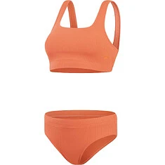 Speedo Раздельный купальник Textured Deep U-Back 2PC Brown/Orange