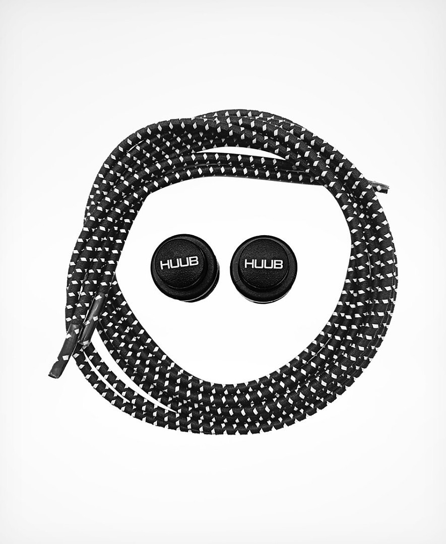 HUUB Комплект эластичных шнурков с фиксатором Elastic Lace Locks Black