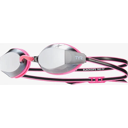 TYR Очки для плавания подростковые Youth Black Ops 140 EV Mirrored Racing silver/pink