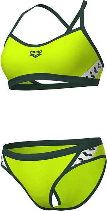 Arena Купальник спортивный ARENA ICONS BIKINI CROSS SOLID artic lime-dark sage