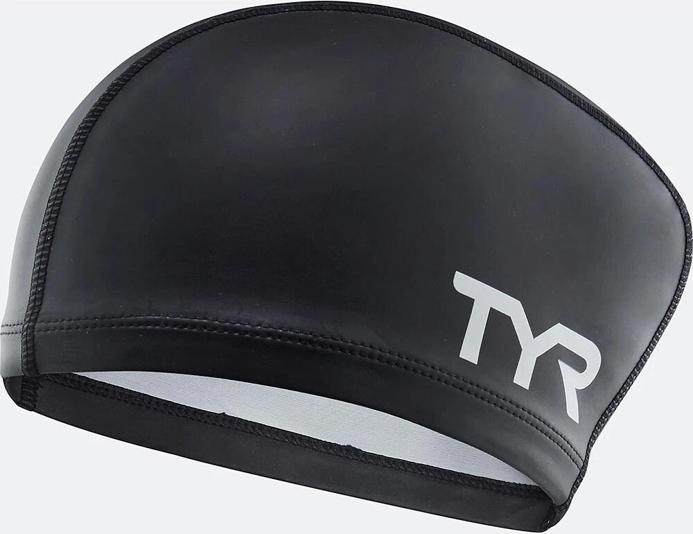 TYR Шапочка для длинных волос Long Hair Silicone Comfort Swim Cap black