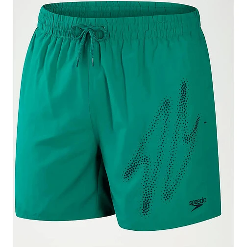 Speedo Шорты для плавания Hyper Boom Logo 16" Swim Shorts GREEN/BLACK