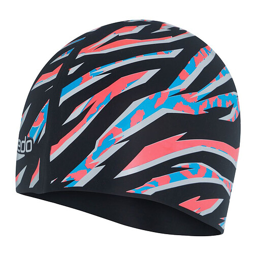 Speedo Шапочка для плавания Slogan PRT Cap JR black/red