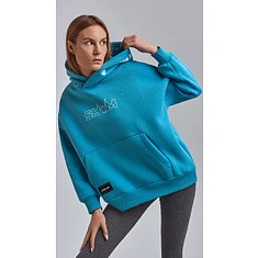 SHYM Худи оверсайз с капюшоном Turquoise