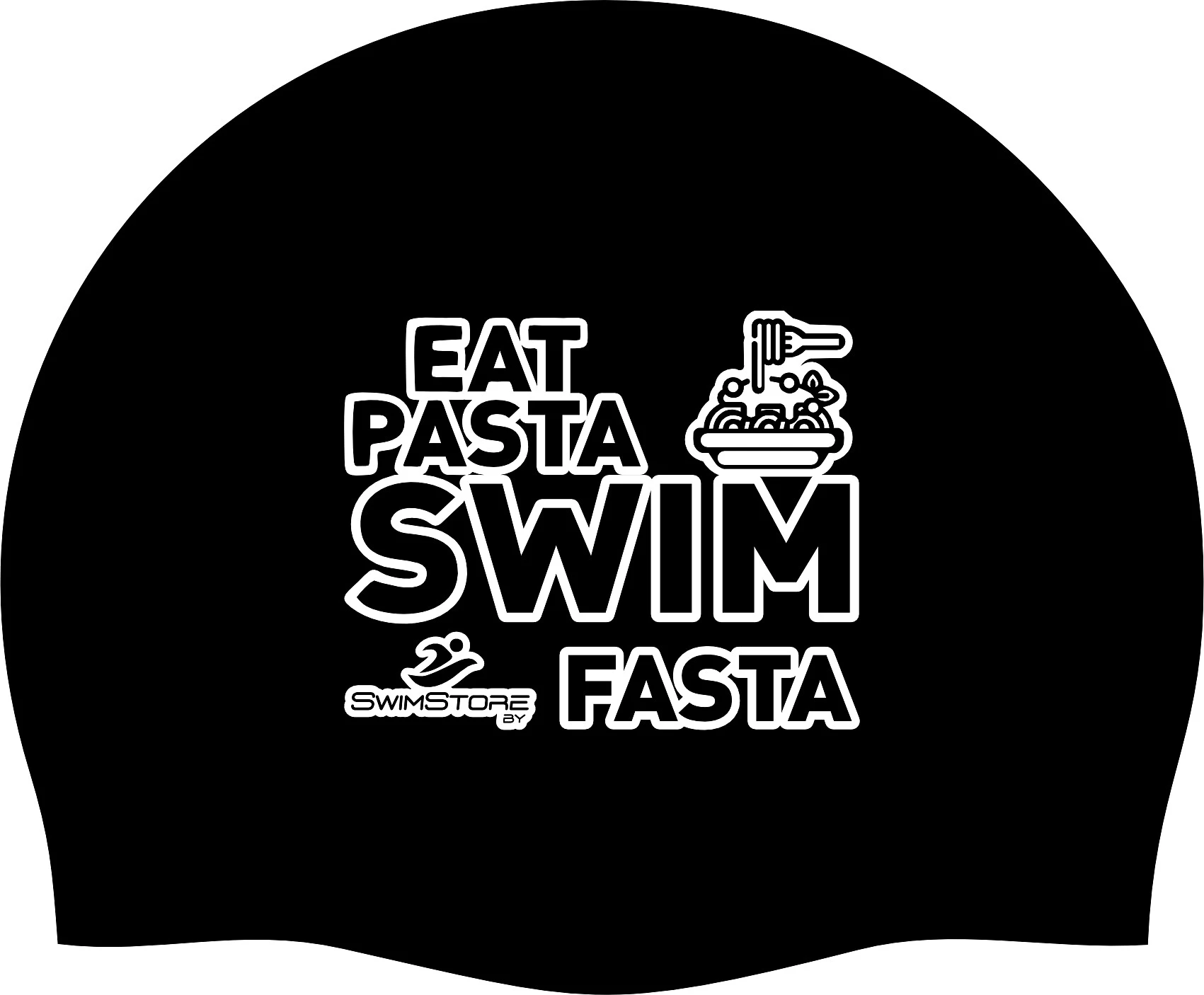 SwimStore Шапочка для плавания Eat Pasta black