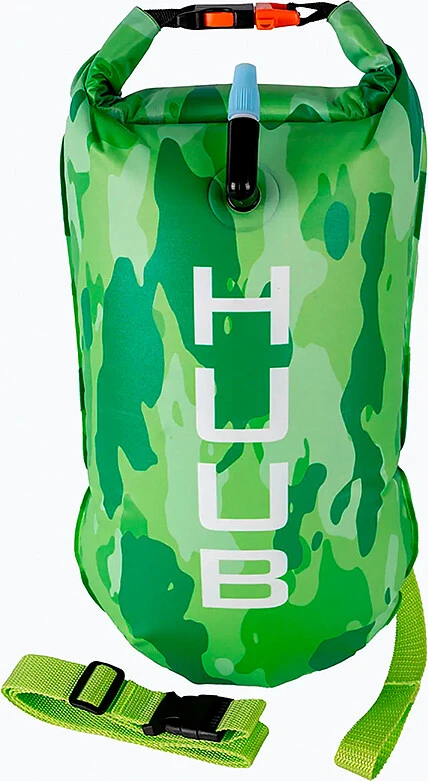 HUUB Буй опознавательный для плавания на открытой воде Safety Tow Float Lime Camo