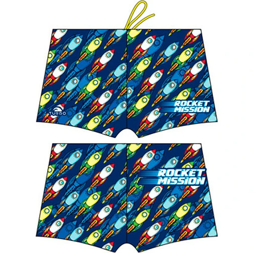 TURBO Плавки спортивные BOXER FULL PRINTED MEN ROCKETS royal