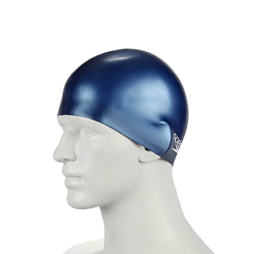 Speedo Шапочка для плавания Plain Moulded Silicone Cap JR navy