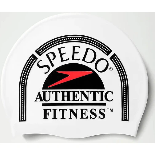 Speedo Шапочка для плавания Adult Printed Silicone Cap white/black