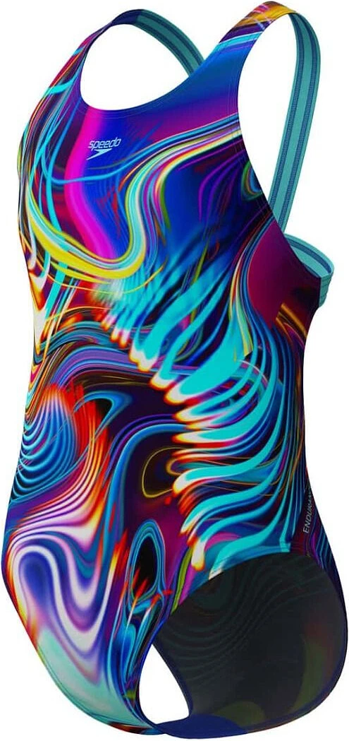 Speedo Купальник детский Girls' Digital Allover Leaderback Swimsuit Arctic Glass