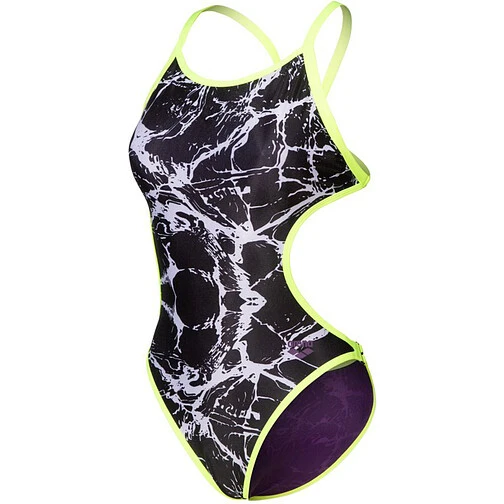 Arena Купальник спортивный ARENA HOOKED REVERSIBLE black multi-plum-artic lime