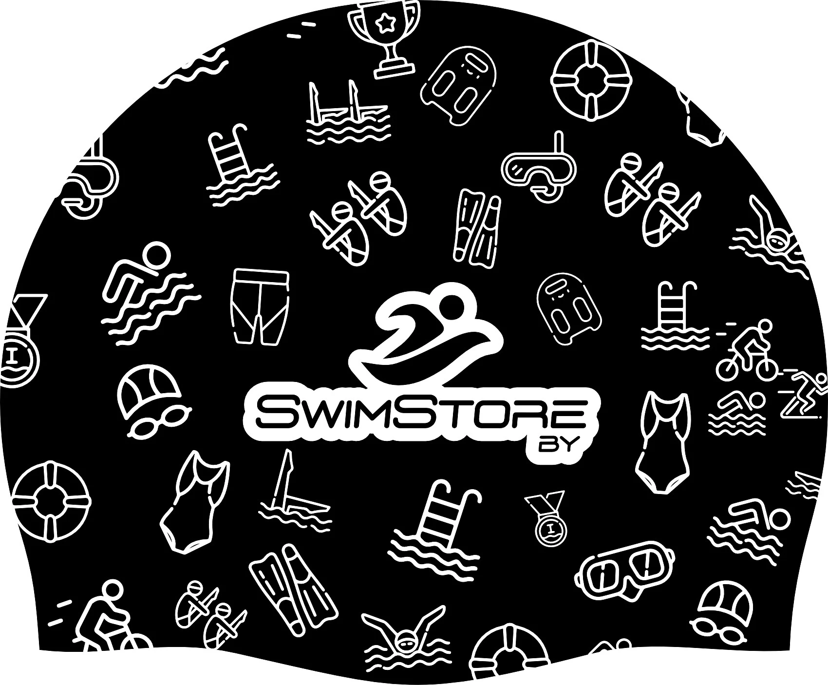 SwimStore Шапочка для плавания Aquatics black