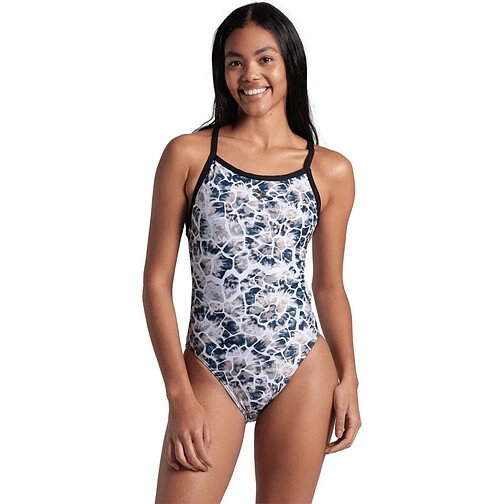 Arena Купальник спортивный ARENA EARTH XCROSS BACK black-white multi