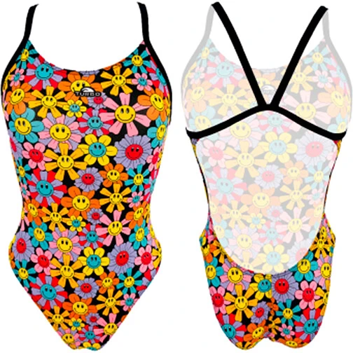TURBO Купальник для девочек INF TEEN FUN-DAISIES black