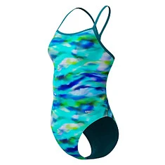 Speedo Купальник Printed V-Back 2.0 Swimsuit Sunset Grove/Green