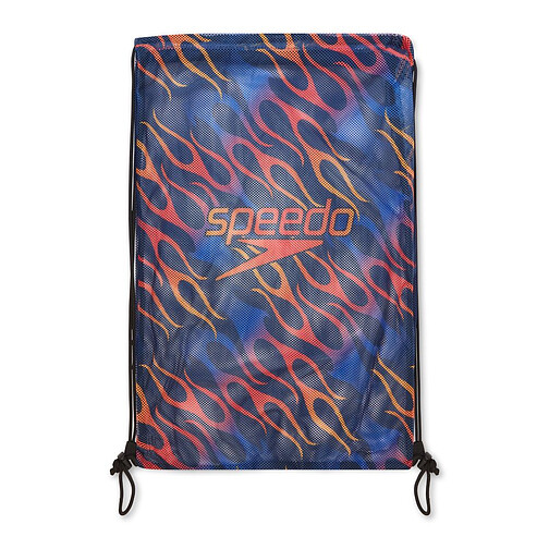 Speedo Мешок-рюкзак Printed Mesh Bag Blue/Red/Orange Flames