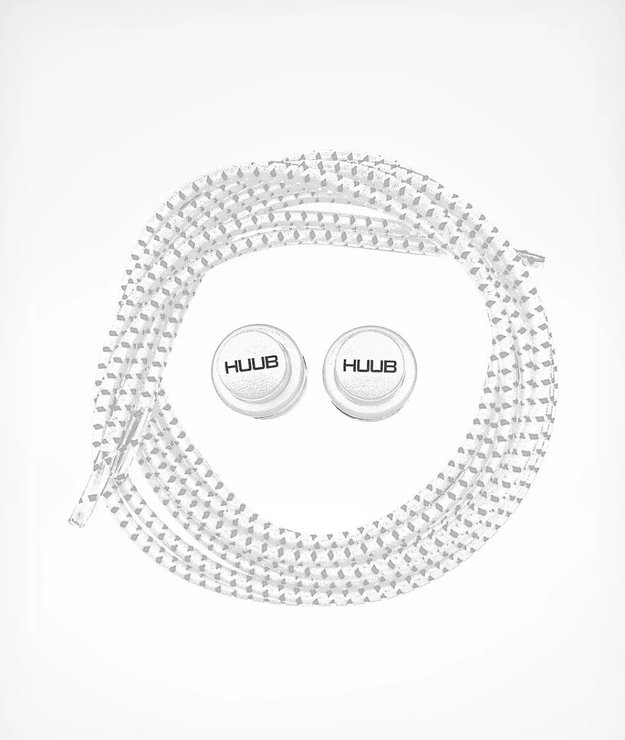HUUB Комплект эластичных шнурков с фиксатором Elastic Lace Locks White
