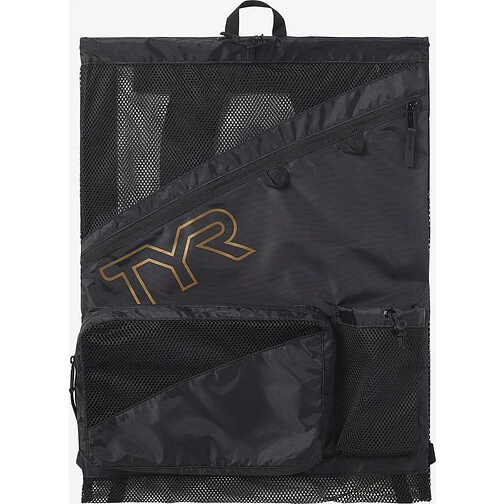 TYR Мешок-рюкзак Elite Team Mesh Backpack Black/Gold