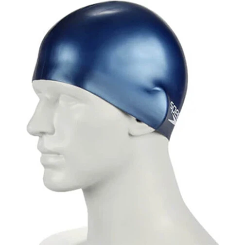 Speedo Шапочка для плавания Plain Moulded Silicone Cap JR navy