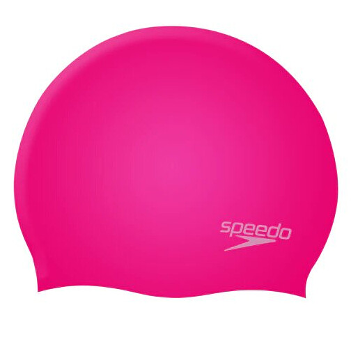 Speedo Шапочка для плавания Plain Moulded Silicone Cap JR pink/pink