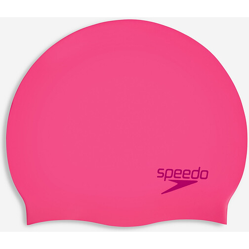 Speedo Шапочка для плавания Plain Moulded Silicone Cap JR Pink