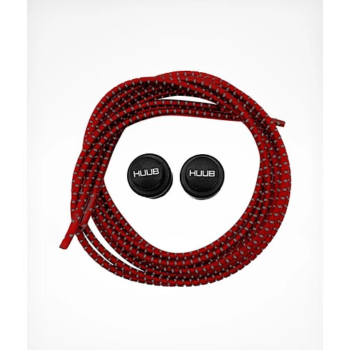 HUUB Комплект эластичных шнурков с фиксатором Elastic Lace Locks Red