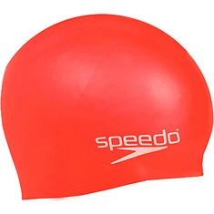 Speedo Шапочка для плавания Plain Moulded Silicone Cap JR red