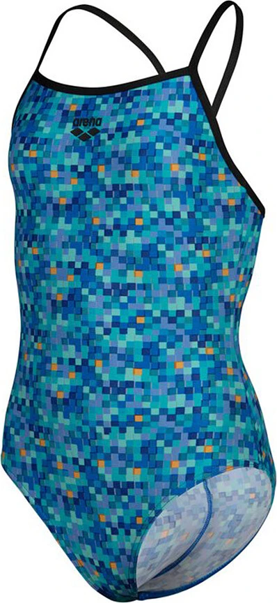 Arena Купальник спортивный ARENA POOLTILES LIGHTDROP L JR black-blue mult