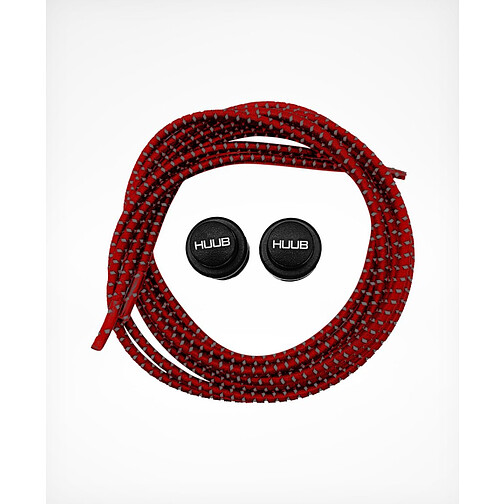 HUUB Комплект эластичных шнурков с фиксатором Elastic Lace Locks Red