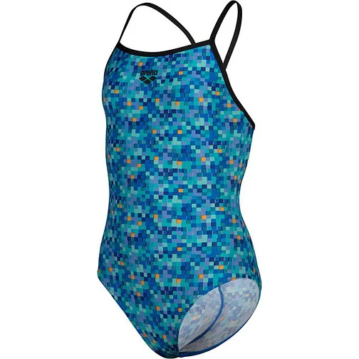 Arena Купальник спортивный ARENA POOLTILES LIGHTDROP L JR black-blue mult