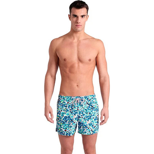 Arena Шорты для плавания BEACH SHORT ALLOVER water-white multi
