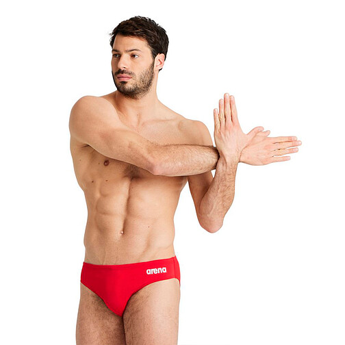 Arena Плавки спортивные TEAM SWIM BRIEF SOLID red-white