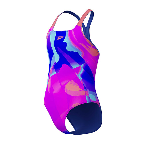 Speedo Купальник детский Girls Digital Allover Powerback Swimsuit Pink