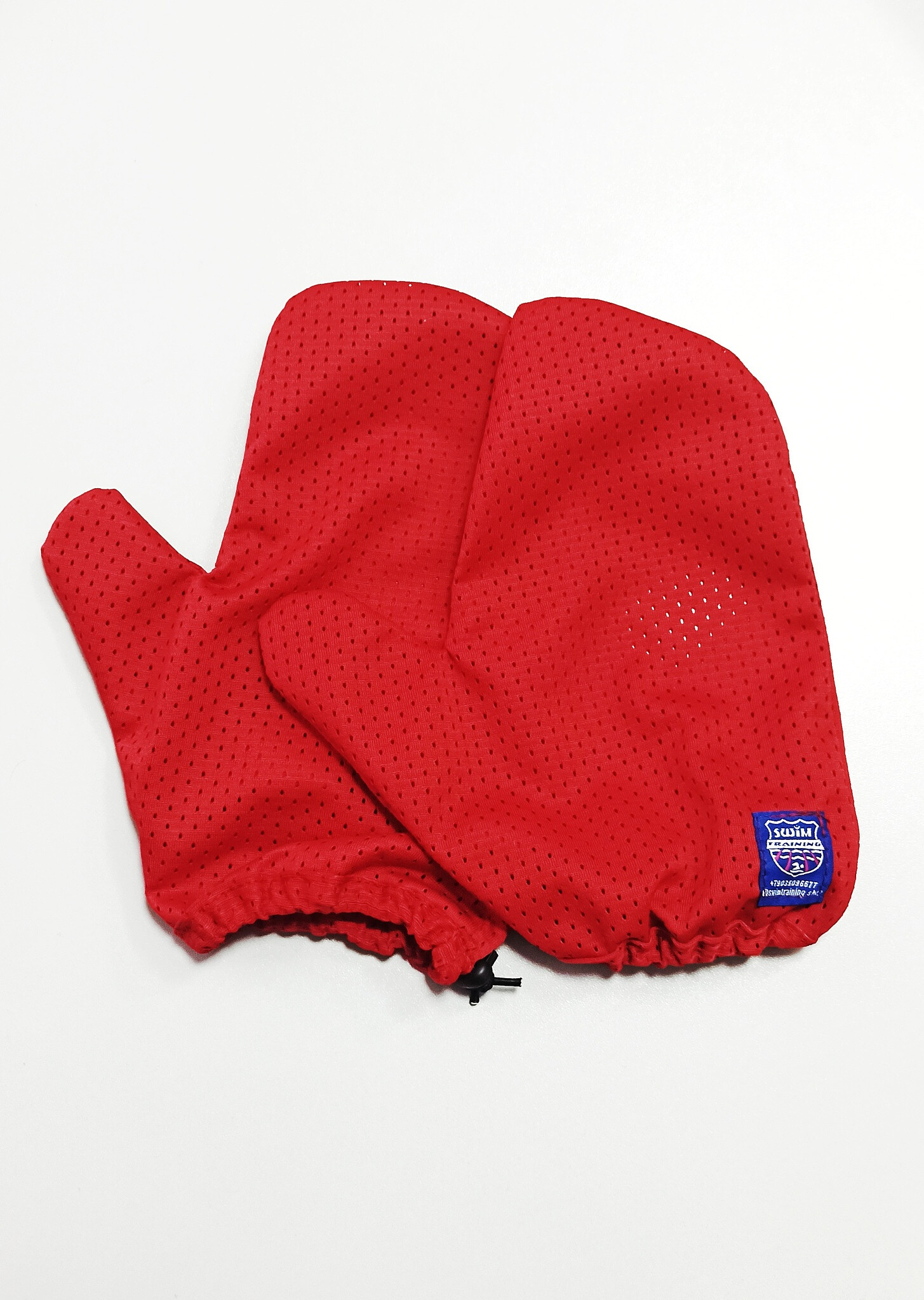 SwimTraining Тренажер тормозные варежки для плавания Swim Gloves red