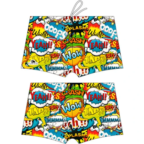 TURBO Плавки спортивные BOXER FULL PRINT BOY WOW HAPPY yellow