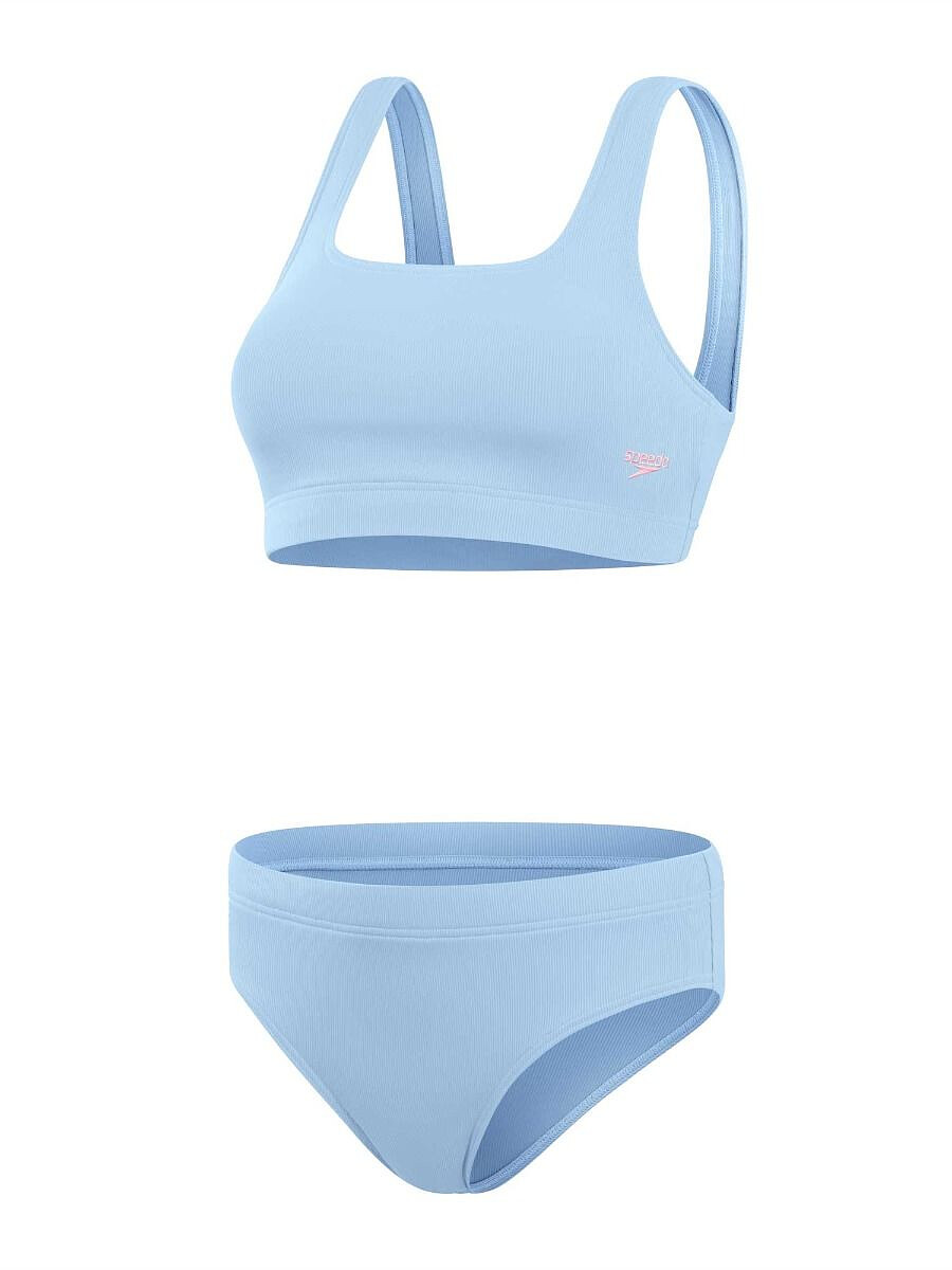 Speedo Раздельный купальник Textured Deep U-Back 2PC Blue