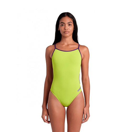 Arena Купальник LACE BACK SOLID soft green-plum