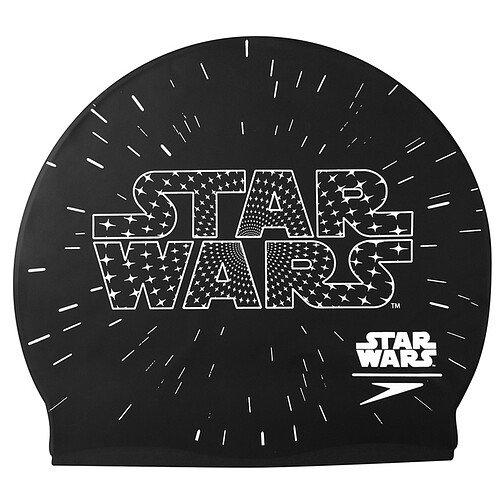 Speedo Шапочка для плавания STAR WARS SLOGAN CAP JR black/white