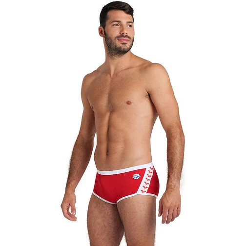 Arena Плавки спортивные ICONS SWIM LOW WAIST SHORT SOLID red-white